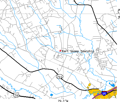 Raft Swamp township, NC map