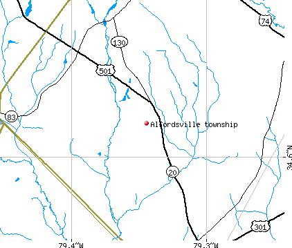 Alfordsville township, NC map