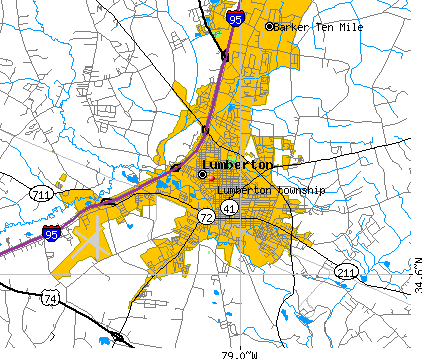 Lumberton township, NC map
