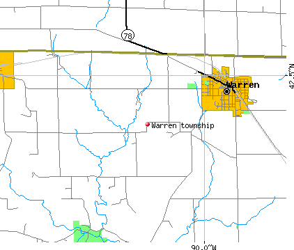 Warren township, IL map