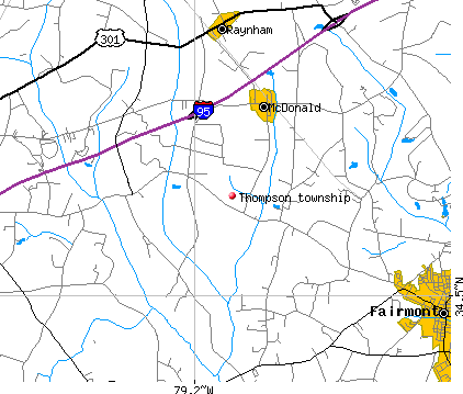 Thompson township, NC map