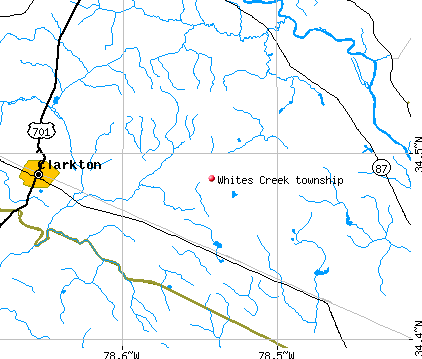 Whites Creek township, NC map