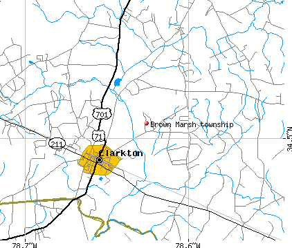 Brown Marsh township, NC map