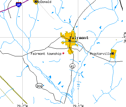 Fairmont township, NC map