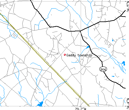 Gaddy township, NC map