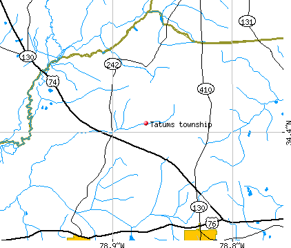 Tatums township, NC map