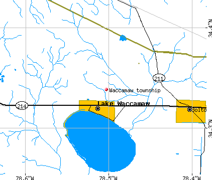 Waccamaw township, NC map