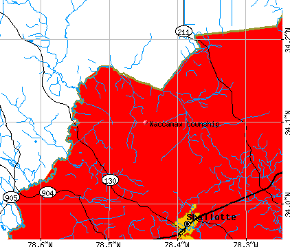 Waccamaw township, NC map