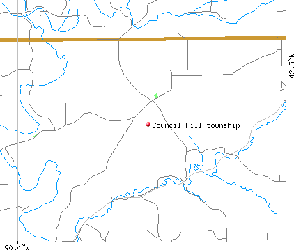 Council Hill township, IL map