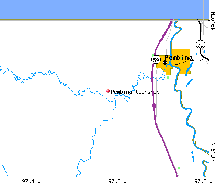 Pembina township, ND map