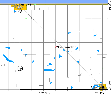 Soo township, ND map