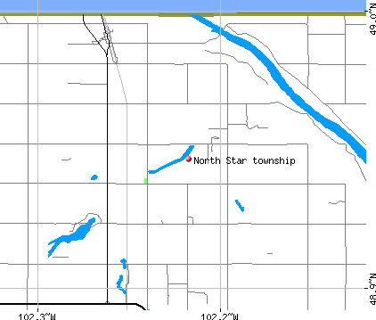 North Star township, ND map