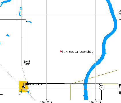 Minnesota township, ND map