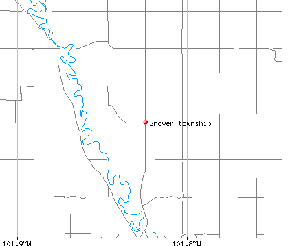 Grover township, ND map