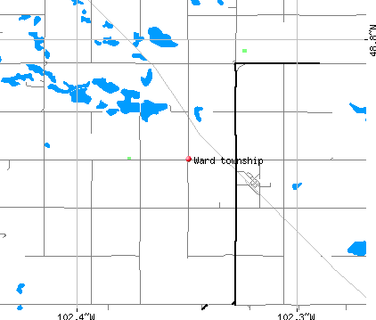 Ward township, ND map