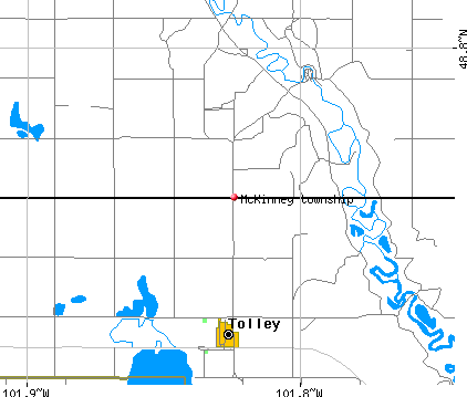 McKinney township, ND map