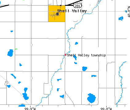 Shell Valley township, ND map