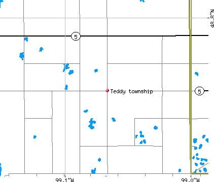 Teddy township, ND map