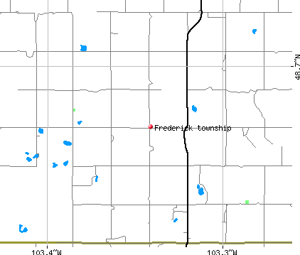 Frederick township, ND map