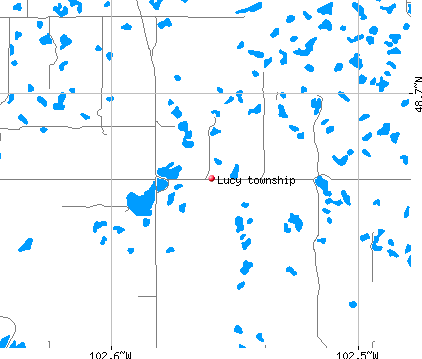 Lucy township, ND map