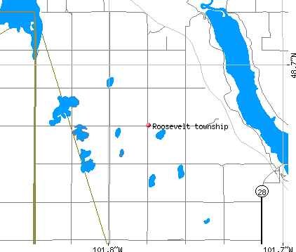 Roosevelt township, ND map