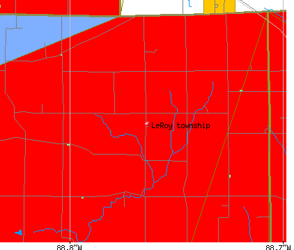 LeRoy township, IL map