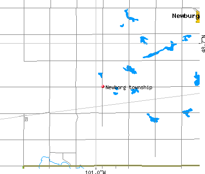 Newborg township, ND map