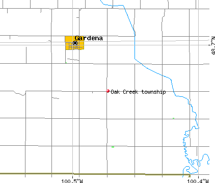 Oak Creek township, ND map