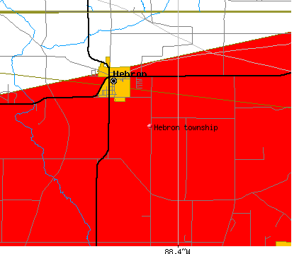 Hebron township, IL map