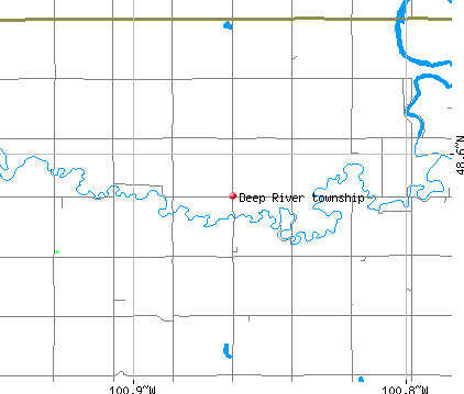 Deep River township, ND map