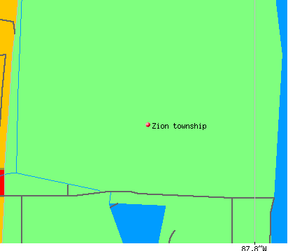 Zion township, IL map