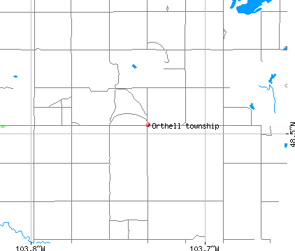 Orthell township, ND map