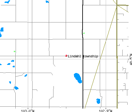 Lindahl township, ND map