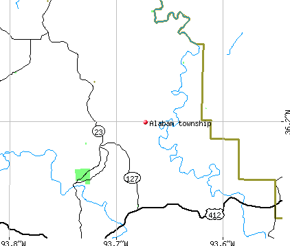 Alabam township, AR map