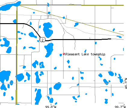 Pleasant Lake township, ND map