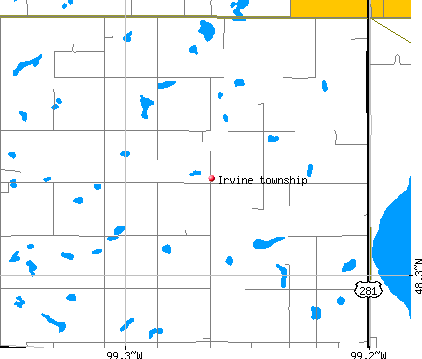 Irvine township, ND map