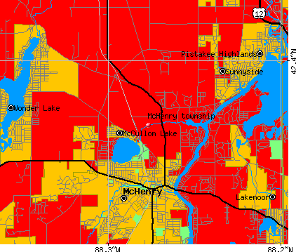 McHenry township, IL map