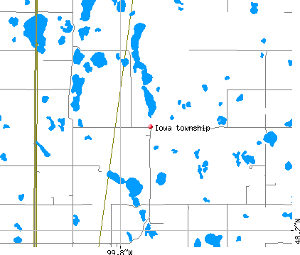 Iowa township, ND map