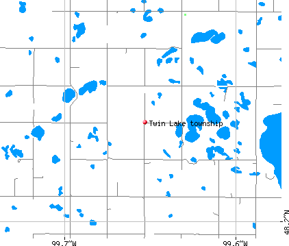 Twin Lake township, ND map