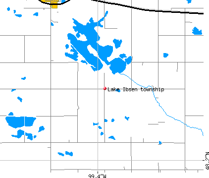 Lake Ibsen township, ND map