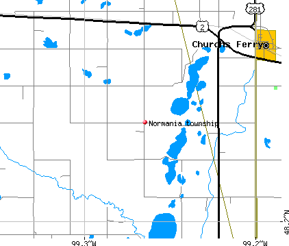 Normania township, ND map