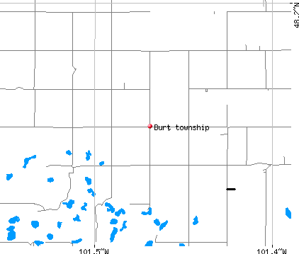 Burt township, ND map