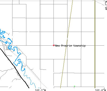 New Prairie township, ND map