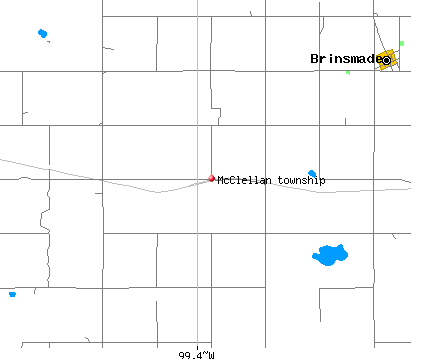 McClellan township, ND map
