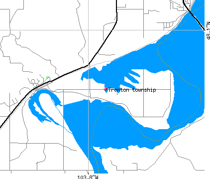 Trenton township, ND map