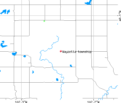 Wayzetta township, ND map