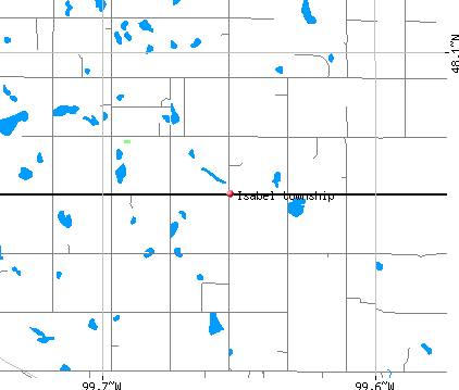 Isabel township, ND map