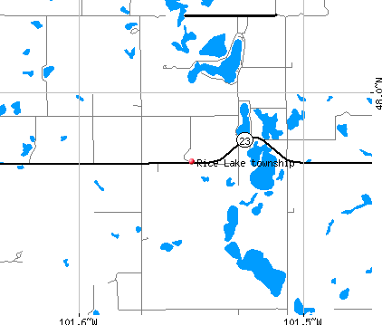 Rice Lake township, ND map
