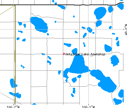 Antelope Lake township, ND map
