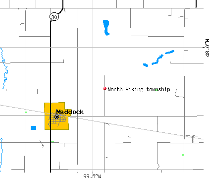 North Viking township, ND map